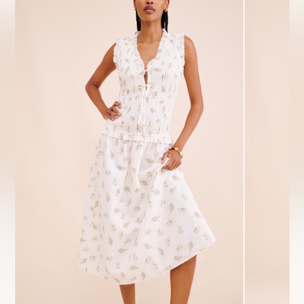 RAILS Dion Floral Smocked Midi Dress